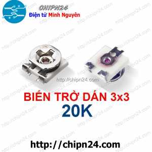 (K386) Biến Trở Dán 3x3 20K (203) (Kích thước 3.1x3.8x1.6MM)
