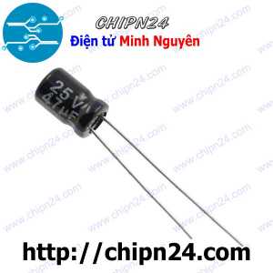 [25 con] (F251) Tụ hóa 47uF 25V Đen (5x8mm)