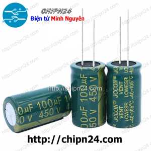 (J42) Tụ hóa 100uF 450V Xanh Lá (18x30mm) (Tần số cao)