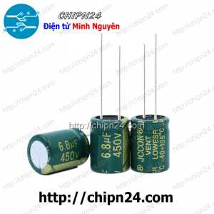 (F262) Tụ hóa 6.8uF 450V Tím Vàng (10x13mm) (Tần số cao)