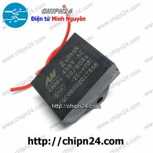 (N58) Tụ quạt 2uF 450V CBB61 (Tụ đề Kapa, dùng trong quạt điện, động cơ điện nhỏ)