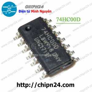 (SOP) IC Dán 74HC00 SOP-14 (SMD) (IC Cổng NAND (4 Cổng NAND 2 ngõ vào))