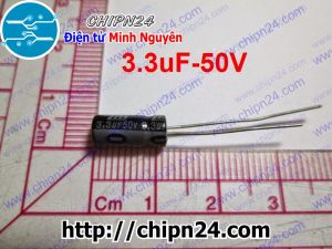 [25 con] Tụ hóa 3.3uF 50V Đen (5x11mm)