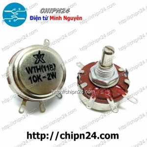 (F157) Biến trở 2W WTH118 Nâu 10K (WTH(118)-2W, Biến trở công nghiệp, Biến trở công suất)