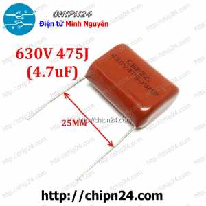(F233) Tụ CBB 630V 475J P=25mm (475 4.7uF)