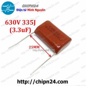 Tụ CBB 630V 335J P=25mm (335 3.3uF)