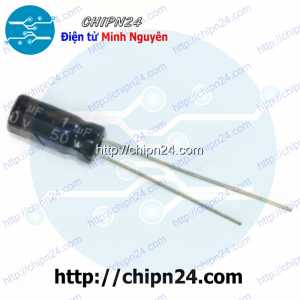 [25 con] (F246) Tụ hóa 1uF 50V Đen (4x6mm)