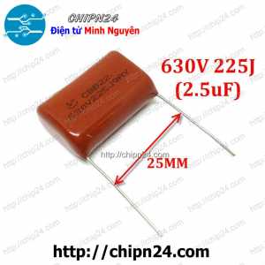 (F233) Tụ CBB 630V 225J P=25mm (225 2.5uF)
