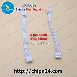 (P2) Dây bẹ trắng 3P XH2.54mm 2 đầu cắm dài 10cm