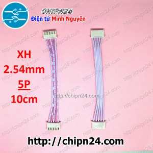 (P4) Dây bẹ trắng 5P XH2.54mm 2 đầu cắm dài 10cm