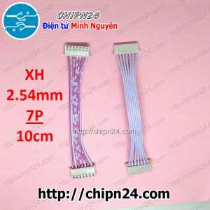 Dây bẹ trắng 7P XH2.54mm 2 đầu cắm dài 10cm