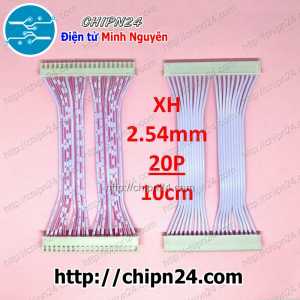 (P6) Dây bẹ trắng 20P XH2.54mm 2 đầu cắm dài 10cm