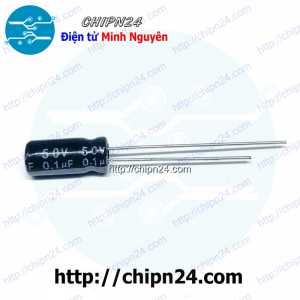 [25 con] (F252) Tụ hóa 0.1uF 50V Đen (5x12mm)