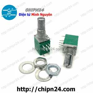 Biến trở xanh 8 chân 50K RV097NS (Biến trở Đôi có Công tắc B500K 504)