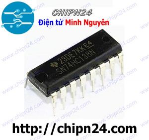 IC 74HC138 DIP-16 (74HC138N 74138) (IC Giải mã 3 đường sang 8 đường)