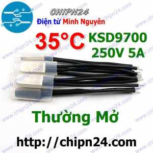 (F188) Cầu Chì Nhiệt KSD9700 Thường Mở 35 Độ Kim Loại (5A 250VAC) (bật nguồn do nhiệt độ quá cao)