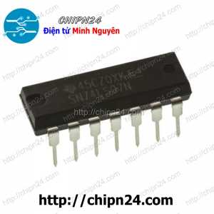 (DT) IC 7407 74LS07 DIP-14 Hàng Tốt (IC 6 Cổng LogIC đệm (Cổng NOT))