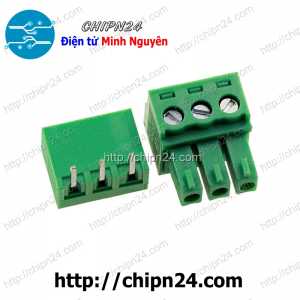 Domino 15EDG3.81 Cong 3P (Terminal, Cầu đấu dây cọc nguồn 3.81 3.81mm)