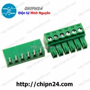Domino 15EDG3.81 Cong 6P (Terminal, Cầu đấu dây cọc nguồn 3.81 3.81mm)