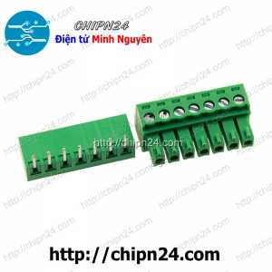 Domino 15EDG3.81 Cong 7P (Terminal, Cầu đấu dây cọc nguồn 3.81 3.81mm)