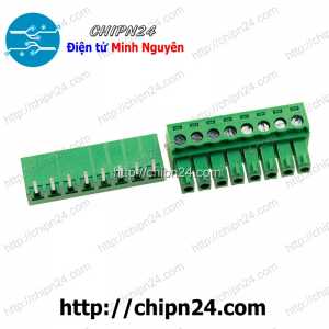 Domino 15EDG3.81 Cong 8P (Terminal, Cầu đấu dây cọc nguồn 3.81 3.81mm)