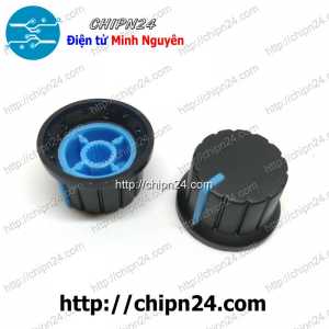 (F166) Nắp chụp Biến trở 15x24MM Xanh Dương (Dùng cho Biến trở WH148, Đ.kính 24mm, cao 15mm, lỗ 6mm, Trục Hoa)