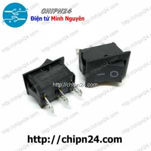 Công tắc bập bênh KCD1 Đen 3 chân 2 Vị trí (15x21mm 6A 250VAC)