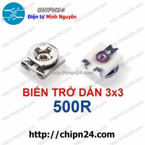 Biến Trở Dán 3x3 500R (Kích thước 3.1x3.8x1.6MM)