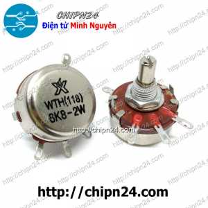 Biến trở 2W WTH118 Nâu 6K8 (WTH(118)-2W, Biến trở công nghiệp, Biến trở công suất)