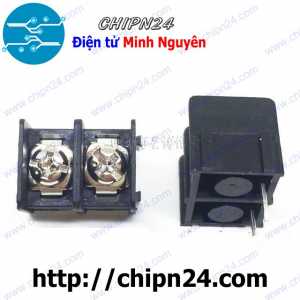 (F215.5) Domino KF762 2P Đen Chân Giữa (Terminal, Cầu đấu dây cọc nguồn MG/ KF7.62 7.62 7.62mm)