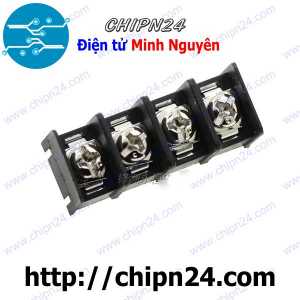 Domino KF762 4P Đen Chân Giữa (MG/KF7.62 7.62MM) (Terminal, Cầu đấu dây cọc nguồn MG/ KF7.62 7.62 7.62mm)