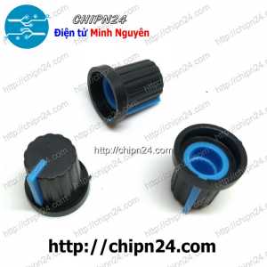 Nắp chụp Biến trở 15x15MM màu Xanh Dương (Dùng cho Biến trở WH148, Đường kính 15mm, cao 15mm, lỗ trong 6mm, Trục Hoa)