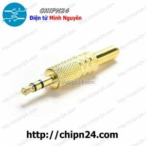 (F113.6) Đầu Jack Audio 3.5mm Vàng hàn dây Stereo