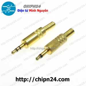Đầu Jack Audio 3.5mm Vàng hàn dây Mono
