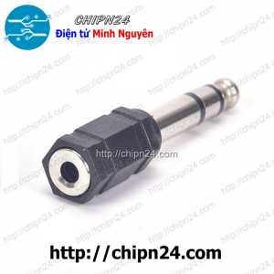 (F113.3) Đầu jack chuyển 6.5MM/6.35MM sang 3.5mm (Jack 6ly ra 3ly)
