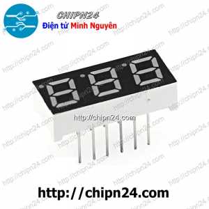 Led 7 Đoạn 0.28 inch 3 Số Dương chung (Sáng Đỏ) (Led 7 Thanh)