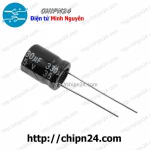 (F255) Tụ hóa 330uF 35V Đen (10x13mm)