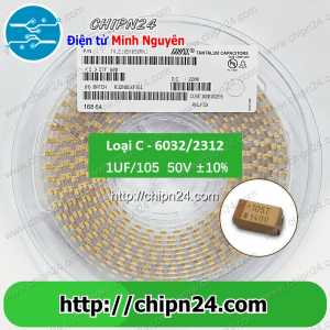(K322) Tụ Tantalum Dán SMD 6032 1uf 50V (105T) (Loại C) (6.0x3.2mm) (6.0x3.2MM)
