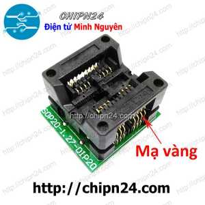 Đế nạp IC dán SOP-8 Đôi Thân Rộng 208mil (Đế Chuyển IC Chân Dán qua Chân Cắm, Socket Adapter Programmer IC)