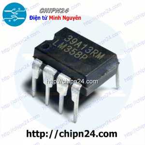 [DIP] IC LM358 DIP-8 (LM358N LM358P) (IC khuếch đại thuật toán OpAmp)