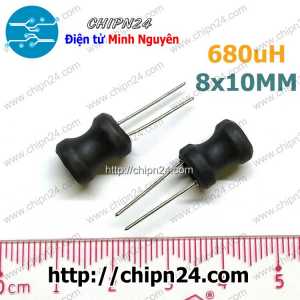 (K230) Cuộn cảm cắm 8x10mm 680uH (DIP 0810 680uH)
