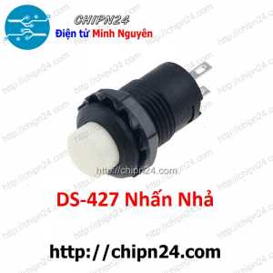 (F79) Nút nhấn Nhả DS-427 Trắng (Đường kính 12MM 1.5A 250V)