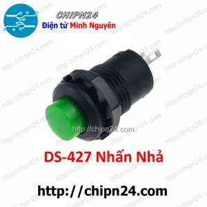Nút nhấn Nhả DS-427 Xanh Lá (Đường kính 12MM 1.5A 250V)