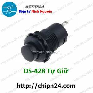 (F82) Nút nhấn Tự Giữ DS-428 Đen (Đường kính 12MM 1.5A 250V)