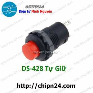 [F82] Nút nhấn Tự Giữ DS-428 Đỏ (Đường kính 12MM 1.5A 250V)