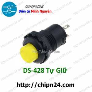 [F82] Nút nhấn Tự Giữ DS-428 Vàng (Đường kính 12MM 1.5A 250V)