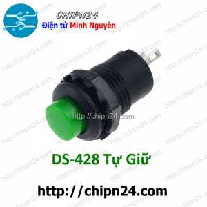 [F82] Nút nhấn Tự Giữ DS-428 Xanh Lá (Đường kính 12MM 1.5A 250V)