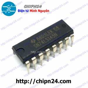 (DIP) IC 74145 74LS145 DIP-16 (IC thu phát bát phân 3 trạng thái không đảo)