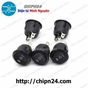 (F98.7) Công tắc Tròn 20MM Đen 3 Chân 3 Vị Trí (6A 250VAC) (CTTD3C)