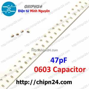 [25 con] Tụ dán SMD 0603 470 50V 5% (47pF 50V) (1.6x0.8mm)